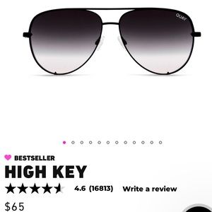 Quay Australia High Key Black Fade Aviator Sunglasses